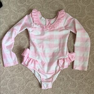 Charming Pink and White Checkered Kids Bodysuit